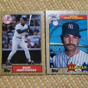 TOPPS DON MATTINGLY 1987 BASEBALL CARDS